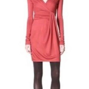 Halston Heritage faux wrap dress, red, size 4